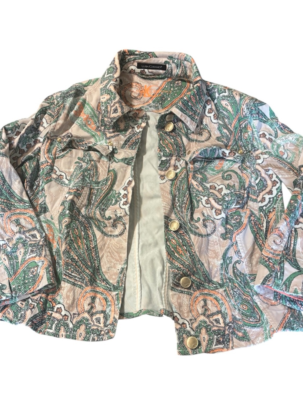 ⚪️⚪️Green Paisley Print Women’s Jacket